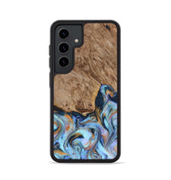 Galaxy S24 Wood Phone Case - Tanesha (Teal & Gold, 816073)