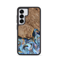 Galaxy S25 Wood Phone Case - Tanesha (Teal & Gold, 816073)