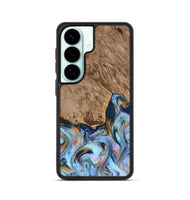 Galaxy S26 Wood Phone Case - Tanesha (Teal & Gold, 816073)