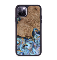 iPhone 11 Pro Max Wood Phone Case - Tanesha (Teal & Gold, 816073)