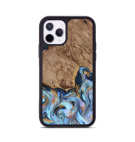 iPhone 11 Pro Wood Phone Case - Tanesha (Teal & Gold, 816073)