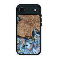 iPhone 17 Air Wood Phone Case - Tanesha (Teal & Gold, 816073)