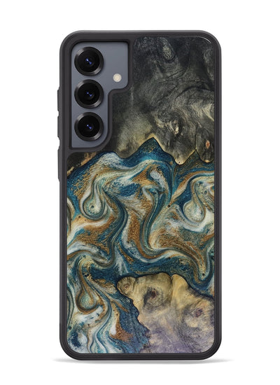 Galaxy S25 Plus Wood Phone Case - Sylvia (Teal & Gold, 816075)