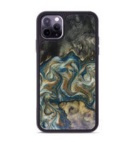 iPhone 11 Pro Max Wood Phone Case - Sylvia (Teal & Gold, 816075)