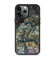 iPhone 13 Pro Max Wood Phone Case - Sylvia (Teal & Gold, 816075)