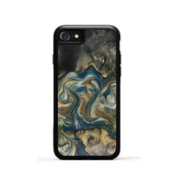 iPhone SE Wood Phone Case - Sylvia (Teal & Gold, 816075)