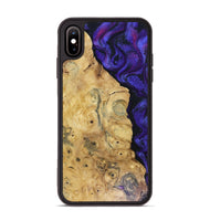 iPhone Xs Max Wood Phone Case - Adriane (Purple, 816080)