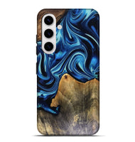 Galaxy S25 Plus Wood Live Edge Phone Case - Brandy (Blue, 816126)