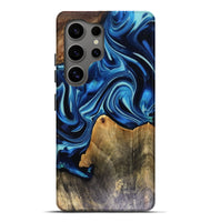 Galaxy S25 Ultra Wood Live Edge Phone Case - Brandy (Blue, 816126)