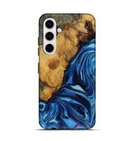 Galaxy S25 Wood Live Edge Phone Case - Louise (Blue, 816128)