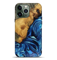 iPhone 13 Pro Max Wood Live Edge Phone Case - Louise (Blue, 816128)