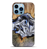 iPhone 14 Pro Max Wood Live Edge Phone Case - Janette (Blue, 816134)