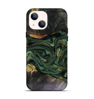 iPhone 14 Wood Live Edge Phone Case - Murphy (Green, 816146)