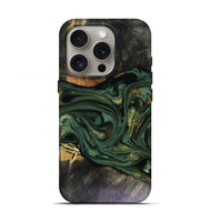 iPhone 16 Pro Wood Live Edge Phone Case - Murphy (Green, 816146)
