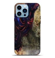 iPhone 14 Pro Max Wood Live Edge Phone Case - Cruz (Red, 816150)