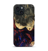 iPhone 15 Wood Live Edge Phone Case - Dillon (Red, 816151)