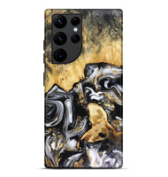 Galaxy S22 Ultra Wood Live Edge Phone Case - Bjorn (Black & White, 816152)