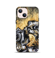 iPhone 13 mini Wood Live Edge Phone Case - Bjorn (Black & White, 816152)