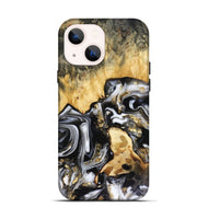 iPhone 14 Wood Live Edge Phone Case - Bjorn (Black & White, 816152)