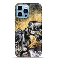 iPhone 14 Pro Max Wood Live Edge Phone Case - Bjorn (Black & White, 816152)