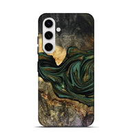 Galaxy S25 Wood Live Edge Phone Case - Nixon (Green, 816155)