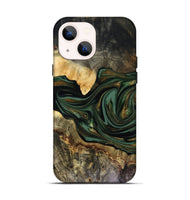 iPhone 14 Wood Live Edge Phone Case - Nixon (Green, 816155)