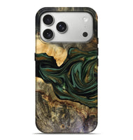 iPhone 17 Pro Max Wood Live Edge Phone Case - Nixon (Green, 816155)