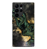 Galaxy S22 Ultra Wood Live Edge Phone Case - Ettie (Green, 816156)