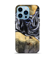 iPhone 14 Pro Wood Live Edge Phone Case - Orpha (Black & White, 816165)