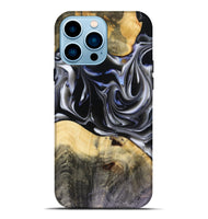 iPhone 14 Pro Max Wood Live Edge Phone Case - Orpha (Black & White, 816165)