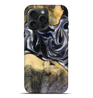 iPhone 16 Pro Max Wood Live Edge Phone Case - Orpha (Black & White, 816165)