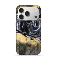 iPhone 17 Pro Wood Live Edge Phone Case - Orpha (Black & White, 816165)