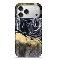 iPhone 17 Pro Max Wood Live Edge Phone Case - Orpha (Black & White, 816165)