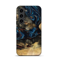 Galaxy S23 Wood Live Edge Phone Case - Durward (Teal & Gold, 816166)