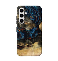 Galaxy S25 Wood Live Edge Phone Case - Durward (Teal & Gold, 816166)