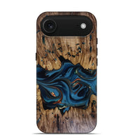 iPhone 17 Air Wood Live Edge Phone Case - Jalynn (Teal & Gold, 816167)