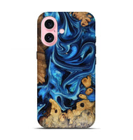 iPhone 17 Wood Live Edge Phone Case - Larry (Blue, 816168)
