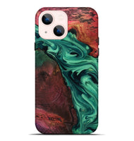 iPhone 14 Plus Wood Live Edge Phone Case - Hershel (Green, 816996)