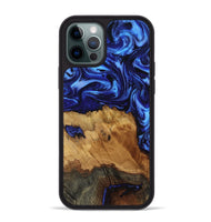 iPhone 12 Pro Max Wood Phone Case - Morris (Blue, 817540)