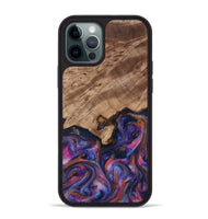 iPhone 12 Pro Max Wood Phone Case - Will (Blue, 817696)
