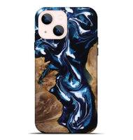 iPhone 14 Plus Wood Live Edge Phone Case - Lonnie (Blue, 818248)