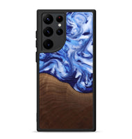 Galaxy S22 Ultra Wood Phone Case - Donna (Blue, 818406)