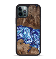 iPhone 12 Pro Max Wood Phone Case - Liddie (Blue, 818531)