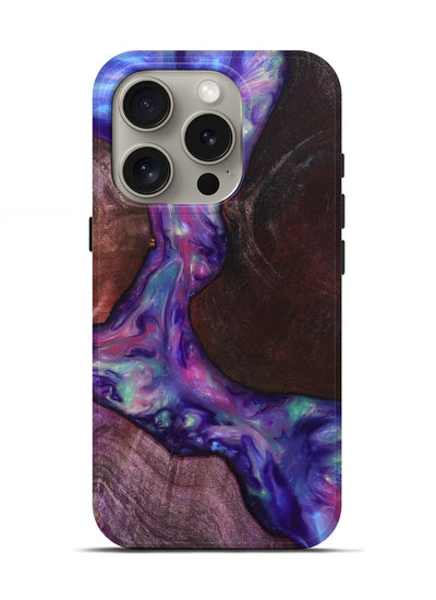 iPhone 16 Pro Wood Live Edge Phone Case - Candy (Purple, 819251)