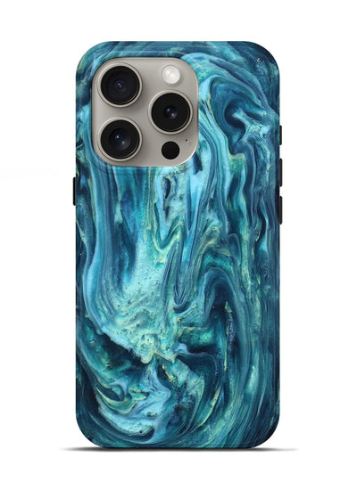 iPhone 16 Pro ResinArt Live Edge Phone Case - Legend (Blue, 819340)