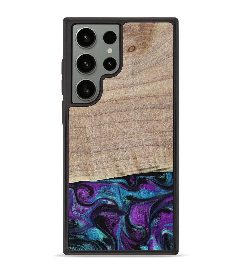 Galaxy S23 Ultra Wood+Resin Phone Case - Lauryn (Purple, 664135)
