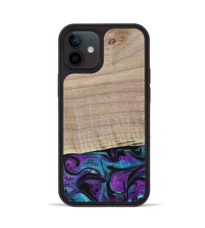 iPhone 12 Wood+Resin Phone Case - Lauryn (Purple, 664135)
