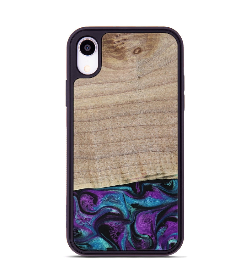 iPhone Xr Wood+Resin Phone Case - Lauryn (Purple, 664135)
