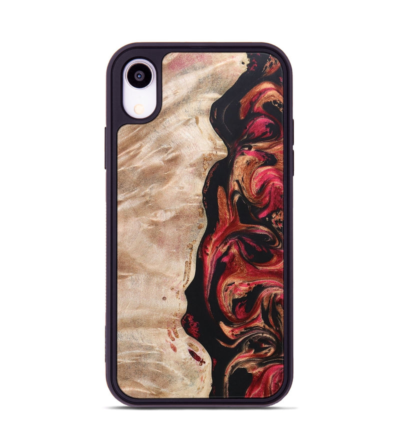 iPhone Xr Wood+Resin Phone Case - Oscar (Red, 666353)