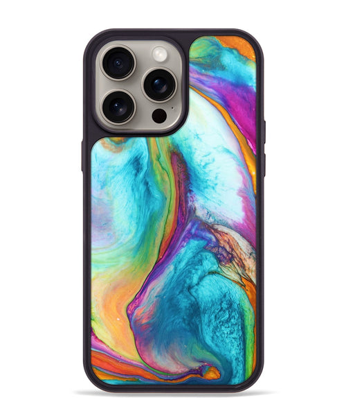 iPhone 15 Pro Max Wood+Resin Phone Case - Evie (Watercolor, 667267)